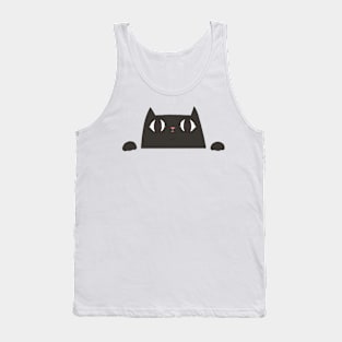 curious black cat Tank Top